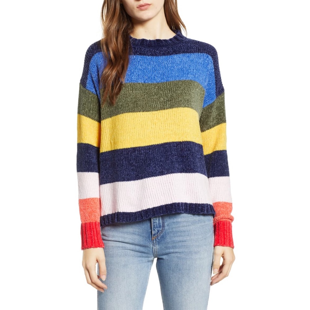 Woven Heart chenille sweater